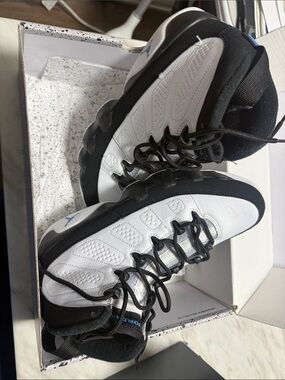 Jordan White and Black Low-Top Basketball Shoes